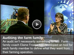 Kevin Stewart chats with Elaine Froese about farm audits.